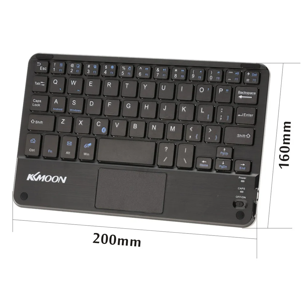 KKmoon 59 клавиш ультратонкая мини Bluetooth клавиатура с сенсорной панелью для Android Windows
