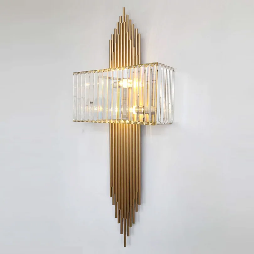 Современная Большая Хрустальная настенная лампа светодиодный светильник с