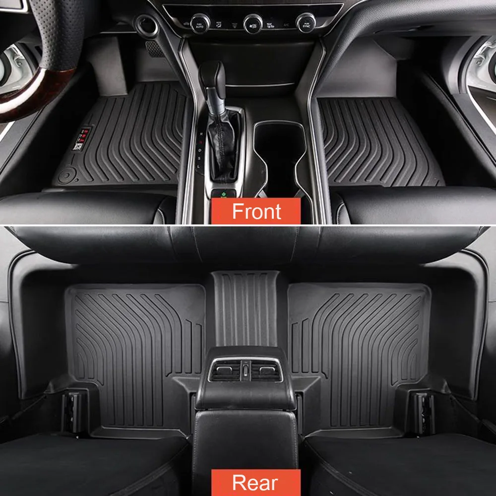 

TPE Custom Fit All-Weather Floor Mats for Tesla Model 3 2017-2019 All-Weather Waterproof and Wearable