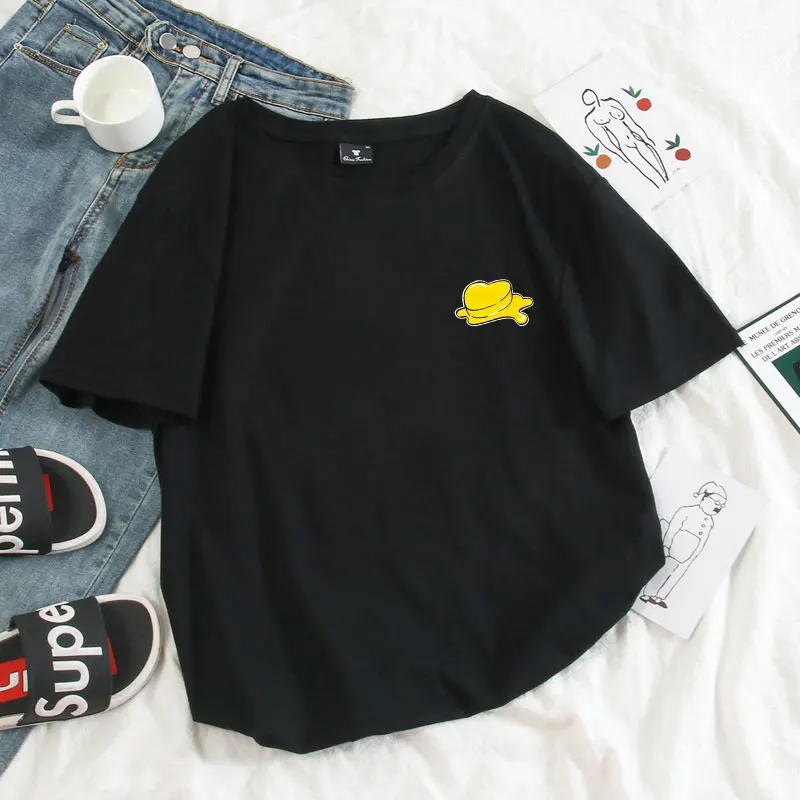 Camiseta de manga corta de verano para mujer, camisetas con estampado de mantequilla de Bangtan para niños, camisetas informales de moda Harajuku para parejas coreanas, ropa de calle