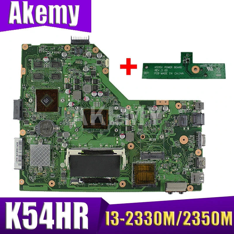 XinKaidi K54HR материнская плата для ноутбука ASUS X54HR X54HY K54LY X54H тест оригинальная I3-2330M/2350
