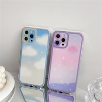 retro starry sky sunset cloud dream japanese phone case for iphone 12 11 pro max xs max xr x 7 8 plus 7plus case cute soft cover