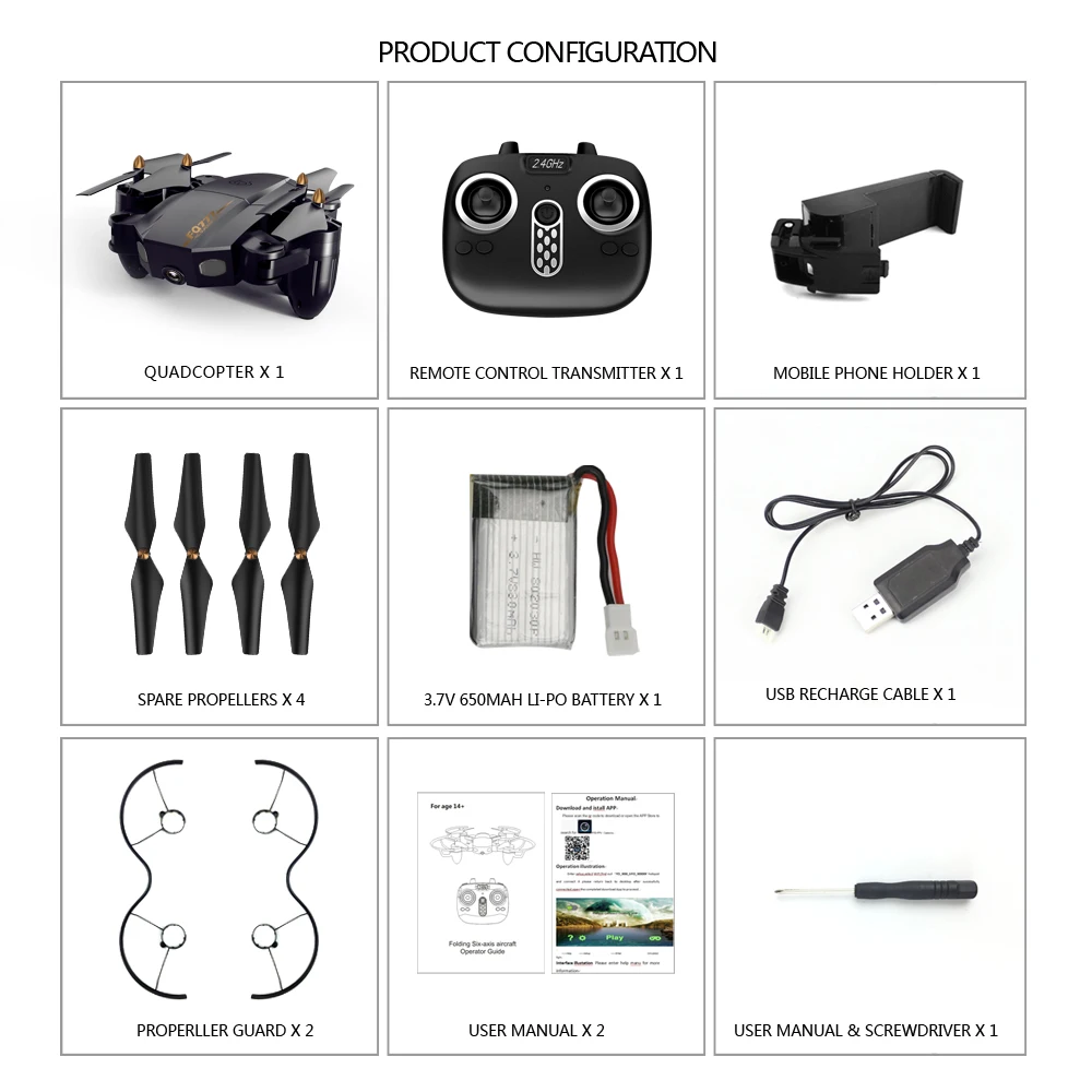 FQ36 Folding quadcopter drone With Camera HD 480P 360°Aerial RC Helicopter Long-Range Wifi Four-Axis Aircraft | Электроника