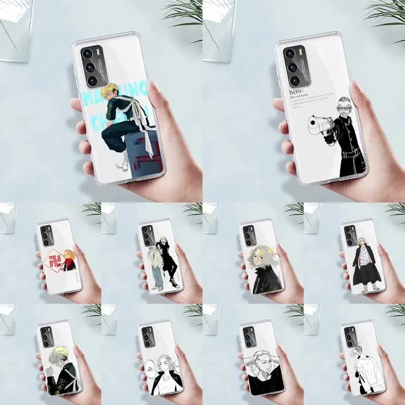

Tokyo Revengers Phone Case Transparent For Huawei MATE P 40 30 20 10 pro plus lite X 5G Soft TPU Clear Mobile bags