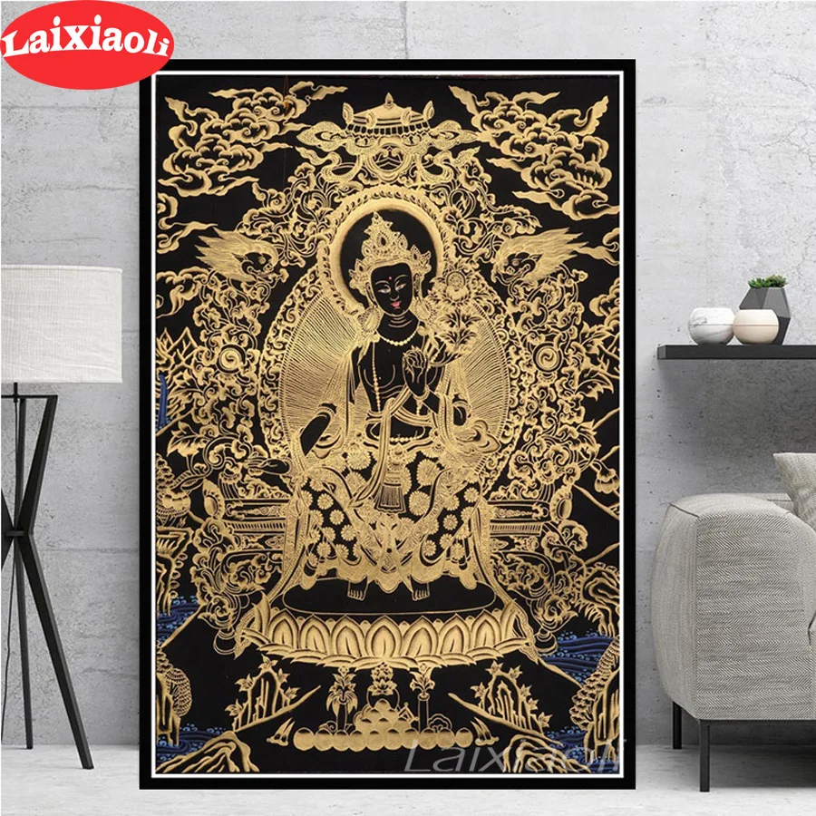 Sakyamuni And Arhat Thangka Тибетский буддизм Будда 5d алмазная живопись Набор для вышивки