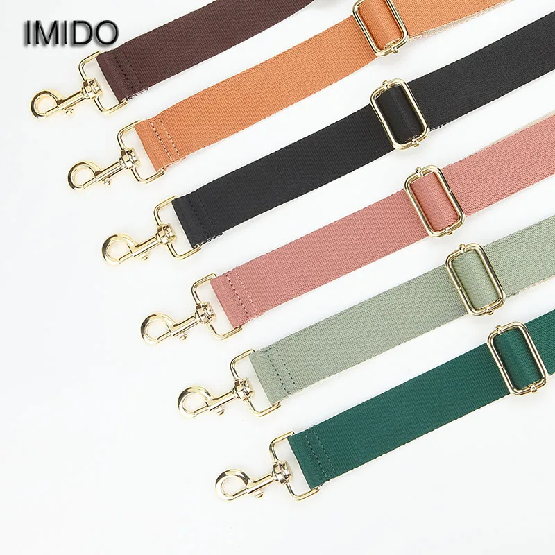 

IMIDO 3.8cm Wide Women Men replacement straps Canvas shoulder belt bag handles handbag accessories parts for bags diy Red STP157