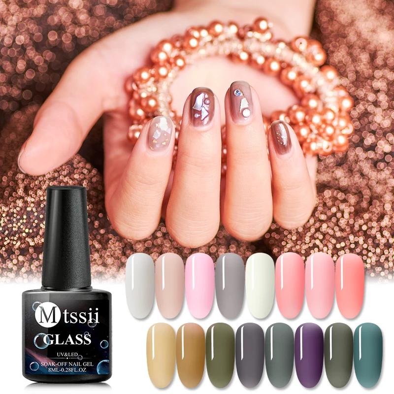 Mtssii 8 мл Гелевый лак для ногтей полупрозрачный розовый генный цветной гель Полупостоянный УФ-лак для ногтей