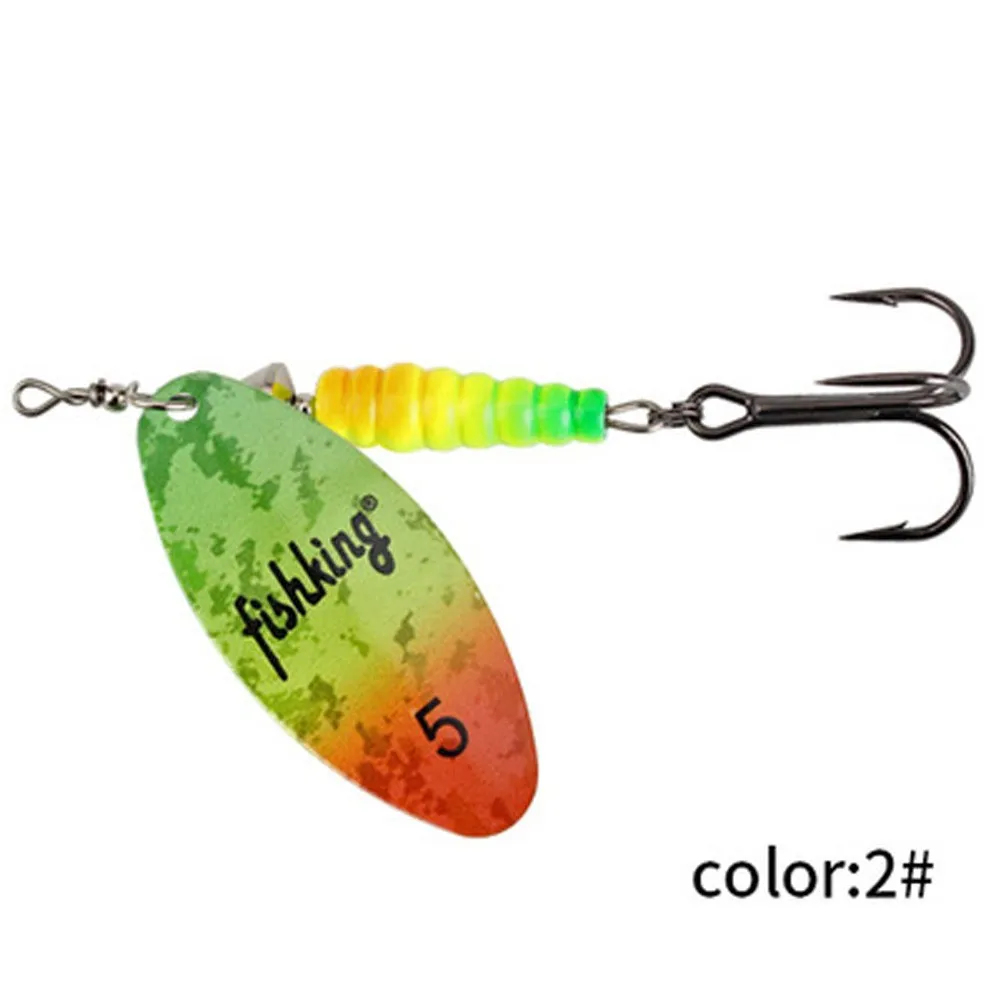 

Fishing Metal Spinner Baits Spoon Lures Pike Bass Trout Baits With Treble Hooks