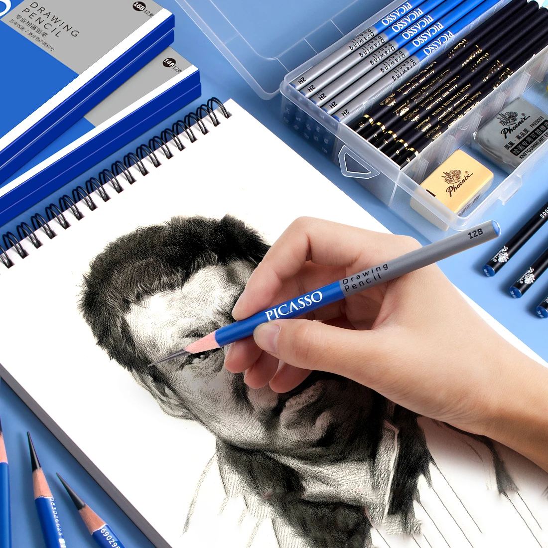 Пикассо 12 шт. Набор чернографитных карандашей для художников Picassso.