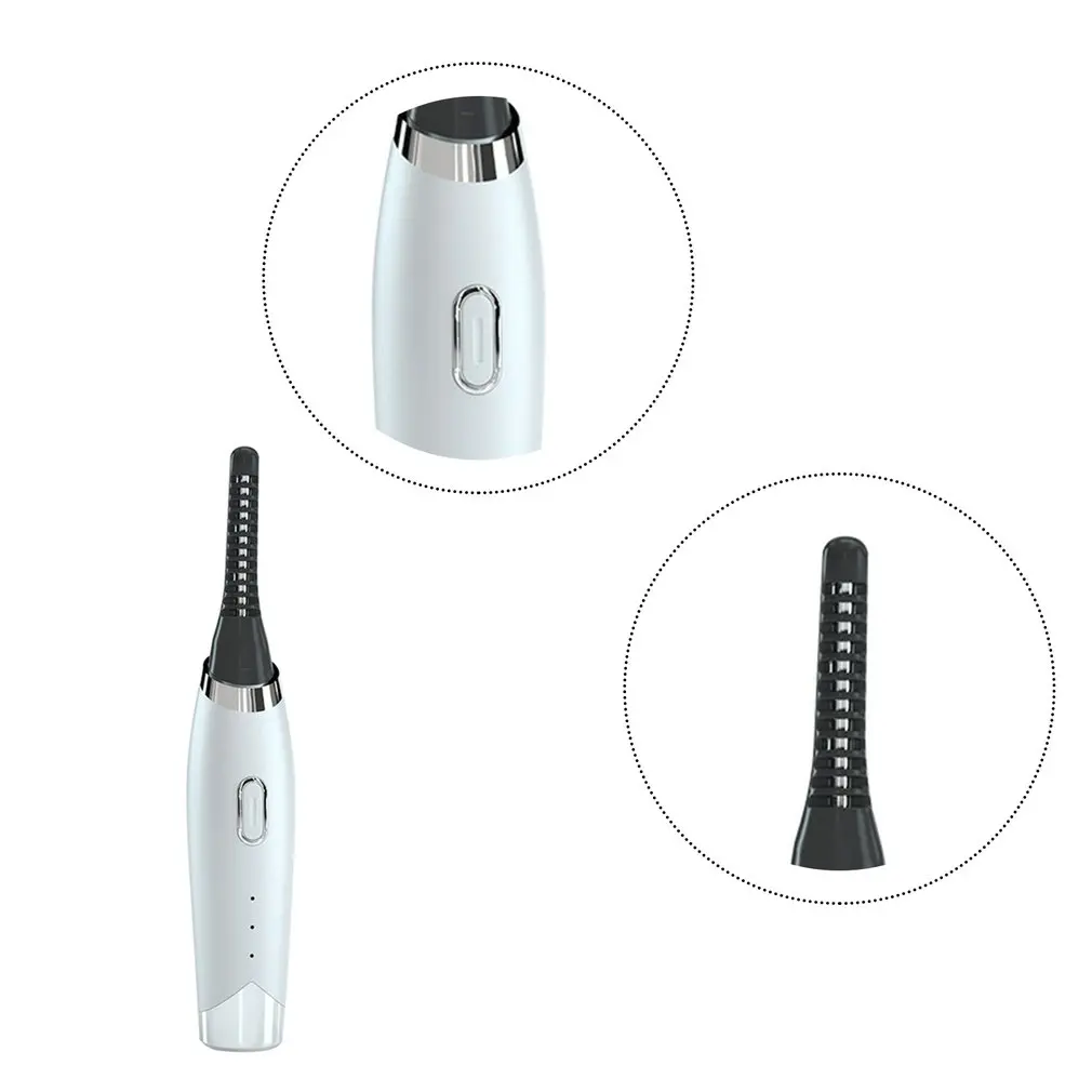 

Electric Eyelash Curler Heated Curling Charge Lasting Curl Natural Eye Lash Curler Beauty Makeup Tool USB Recharge 2021 New