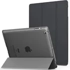 Чехол для iPad 2, модель A1395, A1396, A1397, легкий корпус, прозрачная матовая задняя крышка для iPad 234, дисплей Retina, бодрствованиесон