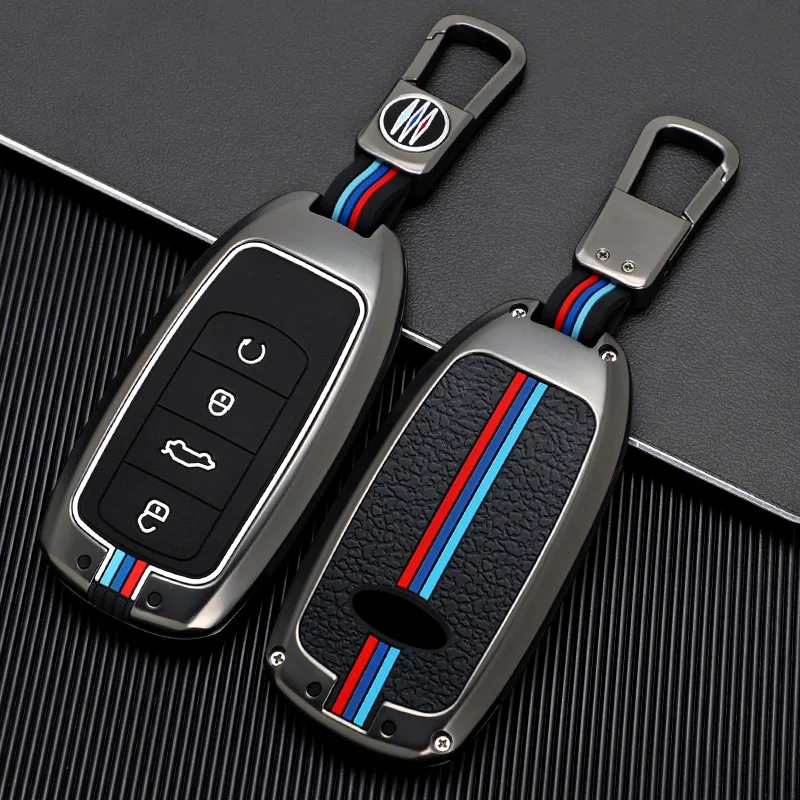 

Car Key Case Wallet Bag Cover For Chery Tiggo 8 Arrizo 5 PRO GX 5x EQ7 7Pro 2020 2021 Smart KeyChain Accessories