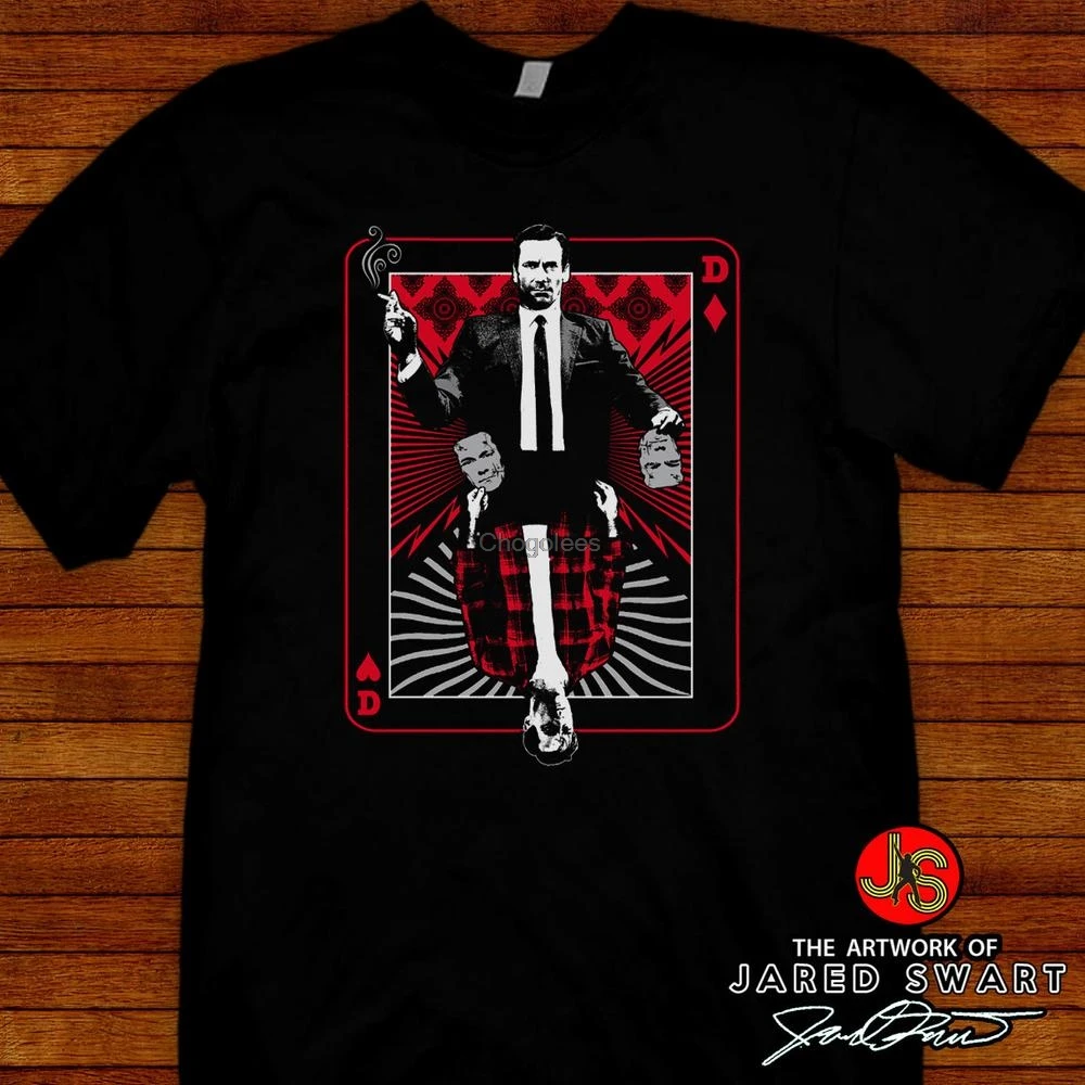 Mad Для мужчин дизайнерские футболка Дон Дрейпер член Уитмен произведения