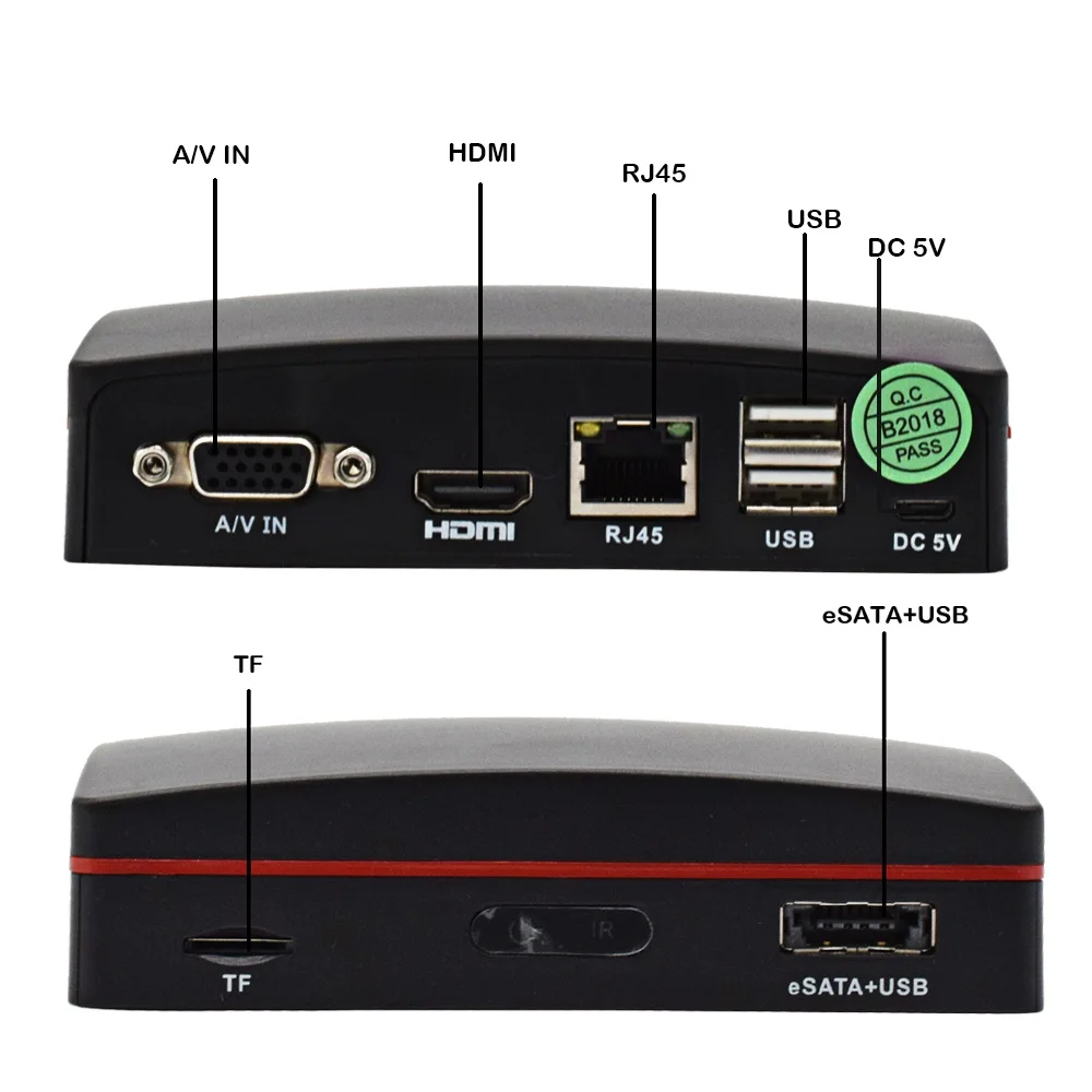 8ch H.265 5MP мини NVR дистанционное управление сетевая Запись видео для камеры видеонаблюдения 5MP ip-камера Поддержка P2P eSATA TF слот USB мышь