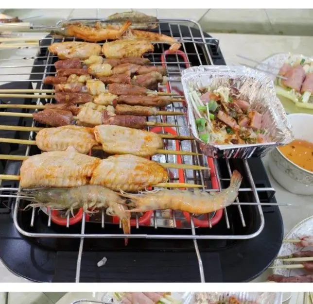 저렴한 가정용 전기 바베큐 오븐, 무연 바베큐 스토브 한국식 바베큐 그릴 케밥 실내 바베큐 기계