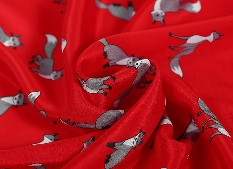 Новая модная хлопковая ткань шелковая с принтом котенка двойная цифровой