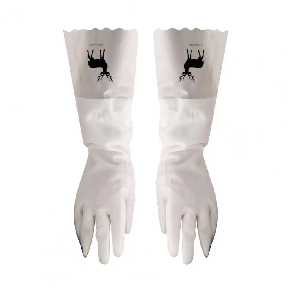 

1 пара чистящих перчаток, резиновые водонепроницаемые противоскользящие удлиненные рукава, бытовые перчатки, домашние многофункциональны...