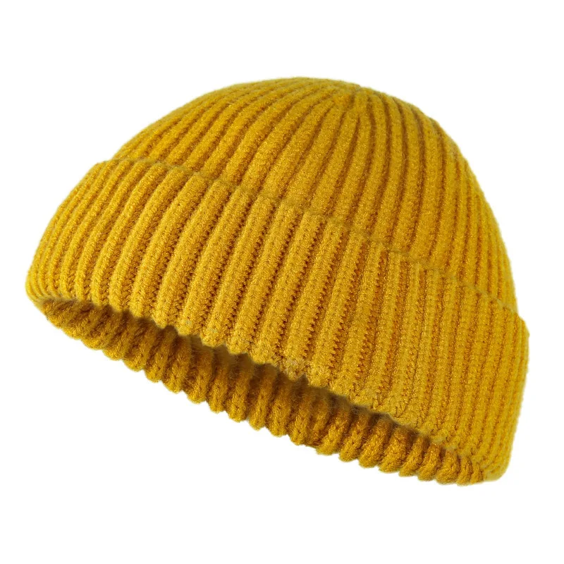 

European and American new warm melon hat, autumn and winter leisure all-match woolen hat, men's knitted hat