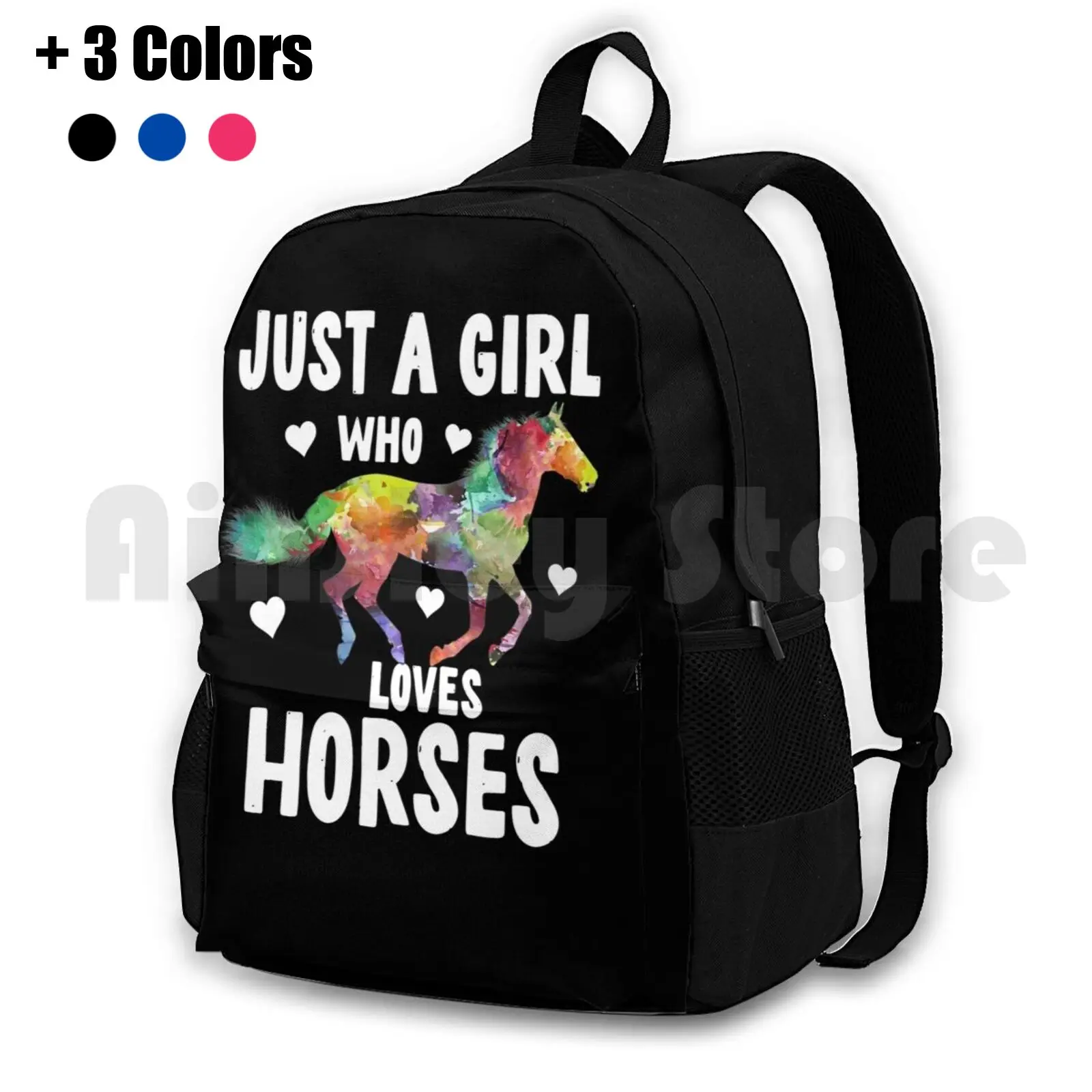 

Just A Girl Who Loves Horses Outdoor Hiking Backpack Waterproof Camping Travel Horse Horses Just A Girl Who Loves Horses Horse