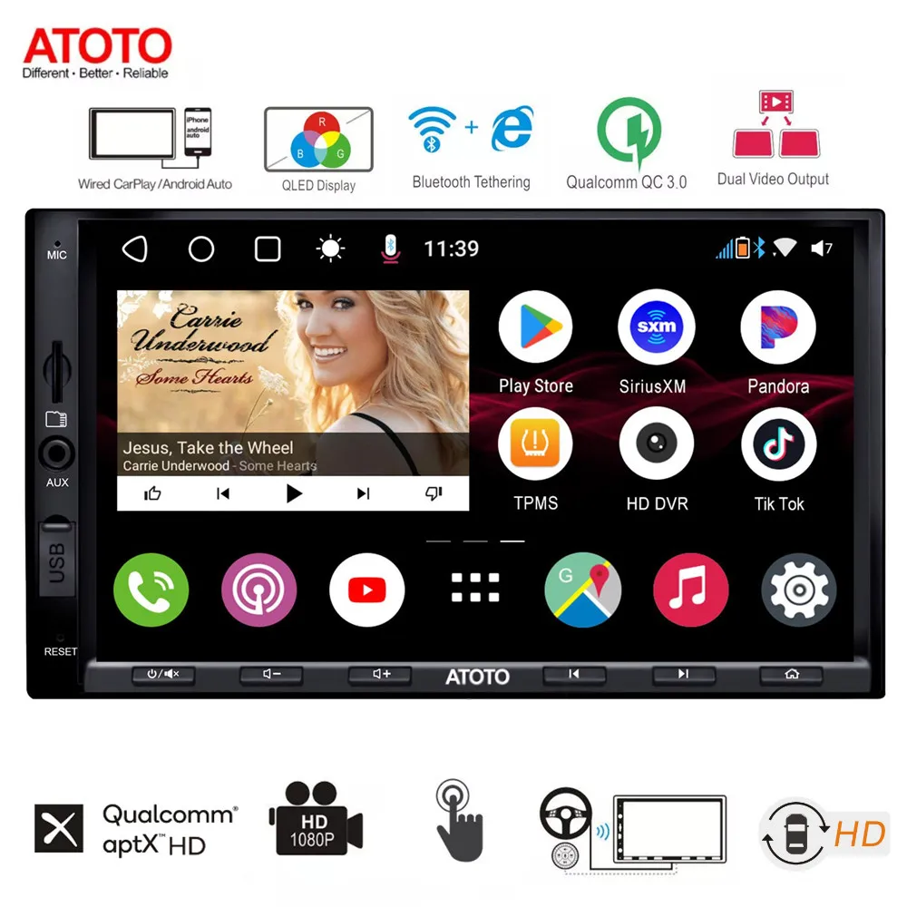 ATOTO S8Pro 2 din Android Car Radio with Screen GPS Navigation aptX HD VSV Parking QLED QC3.0 AutoRadio Multimedia Video Player |