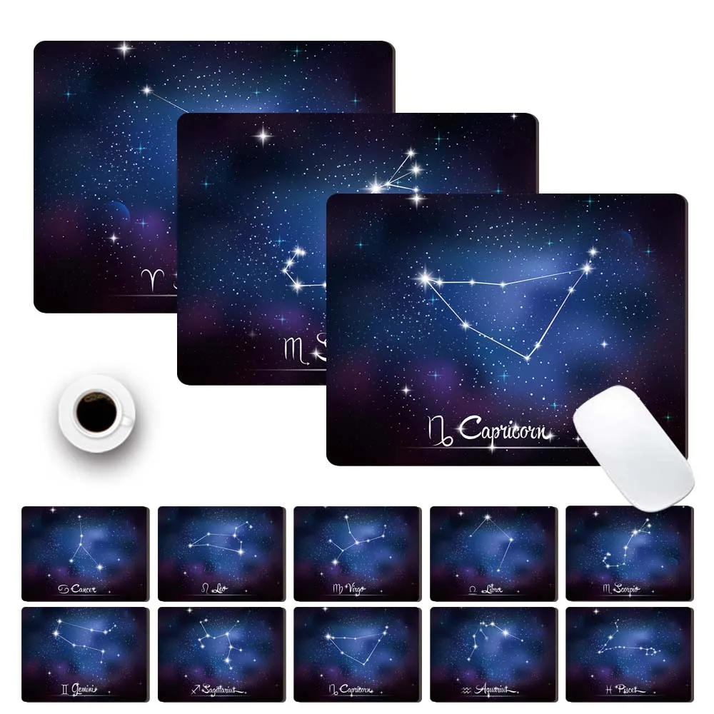 Printed Laptop Keyboard Desk Mat PU Leather Office Computer Mouse-pad Smooth Game Mouse Pad Star sign Game Mouse Mat