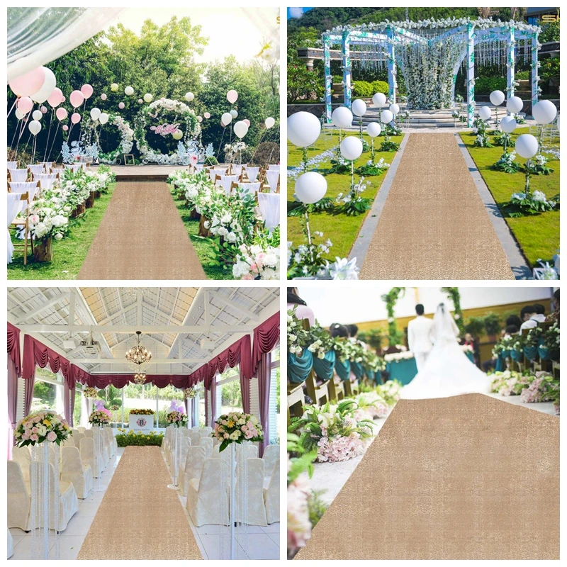 

ShinyBeauty Sequin Aisle Runner-Champagne-3FTX10FT Wedding Sequins Carpet Outdoor Carpets Aisles Floor Runner-M