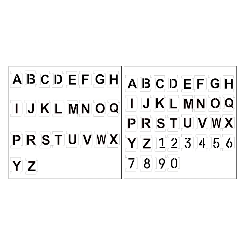 

Letter Number Stencils 36 Pack Alphabet Letter Templates for Painting on Wood Wall Reusable Plastic Art Craft Stencils