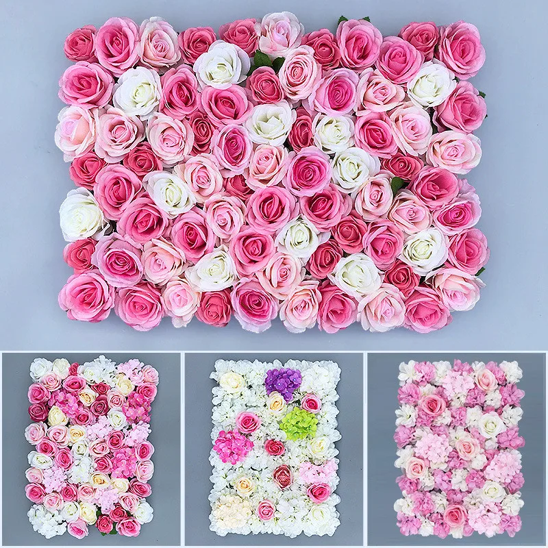 

40*60cm High-Quality Artificial Flower Silk Rose Flower Head Wedding Party Decoration DIY Flower Wall Scrapbook Gift Box Craft