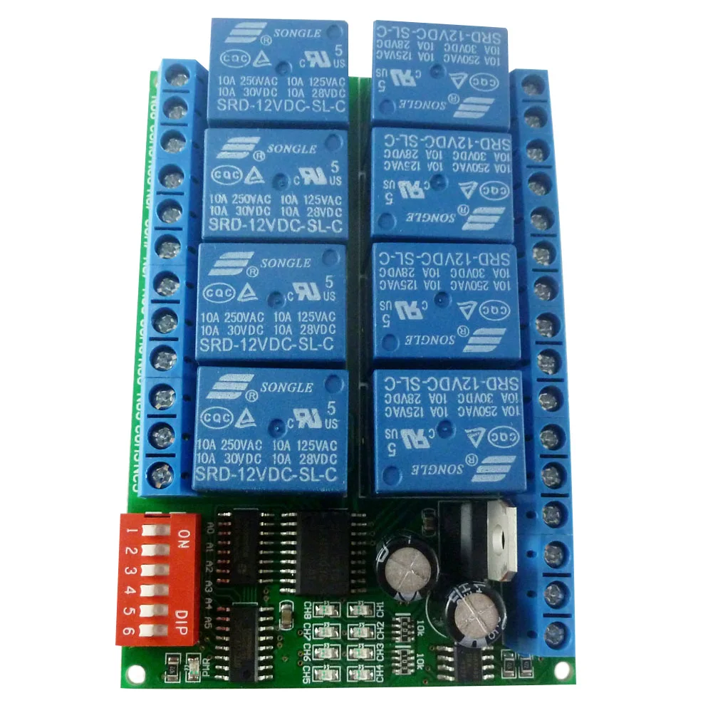 Ассортимент программируемый Управление доска электрических выключателей RS485 8