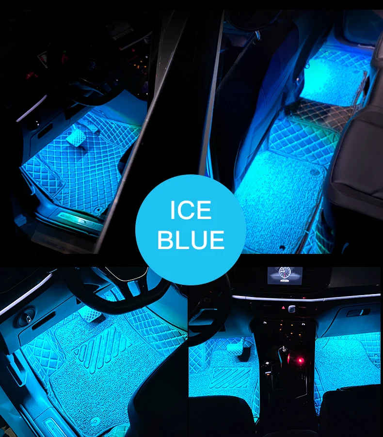 

Flexible Car Atmosphere Light Remote Control Colorful Sound Control Car Music Rhythm Light USB And Cigarette Lighter Interface