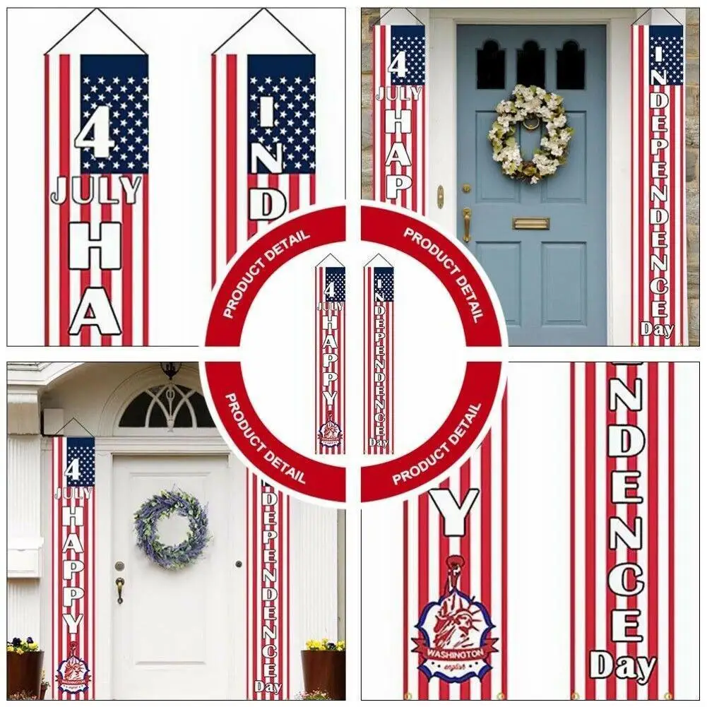 День Независимости дверной баннер приятный тонкой флаг подарок украшения стены