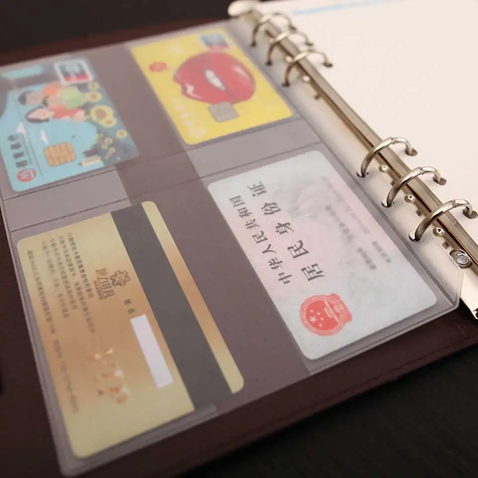 A5/A6 ПВХ связующего Папка Держатель индексный разделитель спираль сумка для