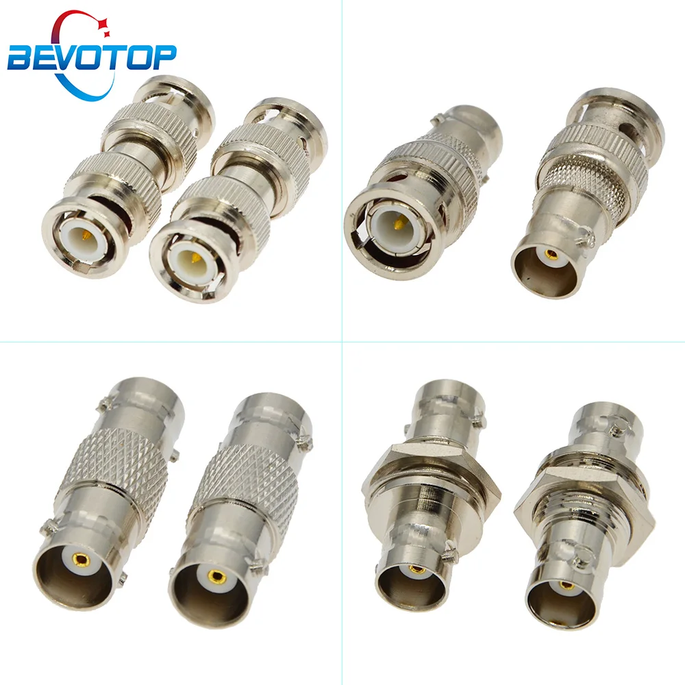 

BEVOTOP 10PCS/lot BNC to BNC Connector Male plug & Female jack RF Coaxial Connector For Radio 4 Types