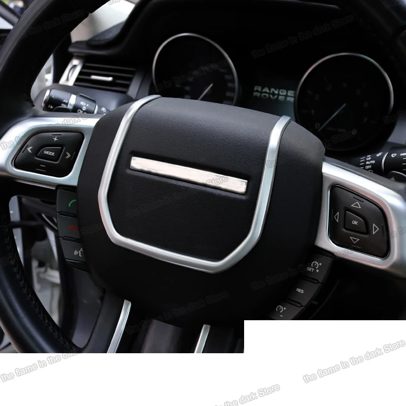 abs car steering wheel trims for range rover evoque 2011 2012 2013 2014 2015 2016 2017 2018 2019 accessories chrome auto styling |