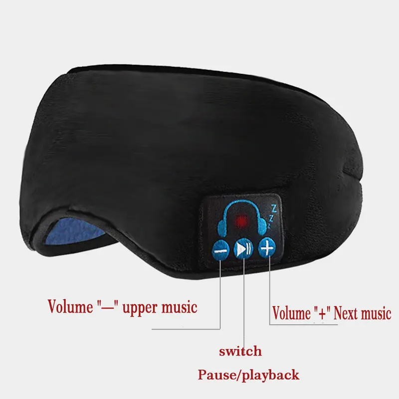 Новинка года от производителя, Беспроводная Bluetooth v5.0 гарнитура для звонков, музыки, сна, артефакт, дышащая маска для сна, наушники