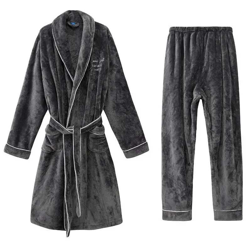 pajamas Autumn Winter Robe Thickening Pajamas Bathrobe Warm Plus Long sleepwear nightgown sexy sleepwear pijamas sleepwear women