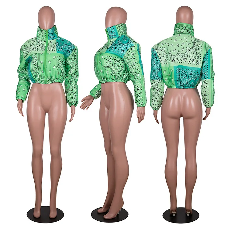 Фиолетовый Plasily с национальным принтом пузырь куртка для женщин модная зимняя