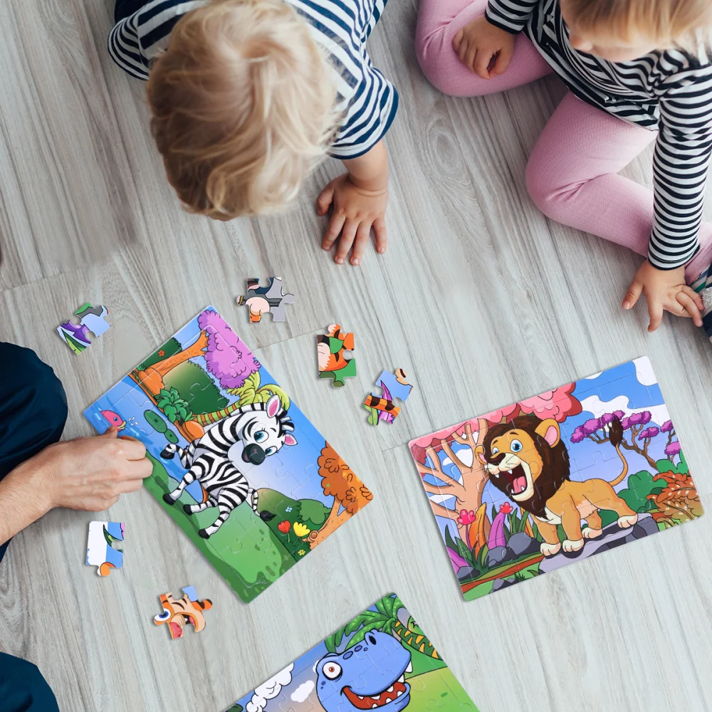 

6PCS 20 Puzzles in 1 Kids Paper Puzzles Toys Animals Educational Puzzle Children Puzzles Learning Toys