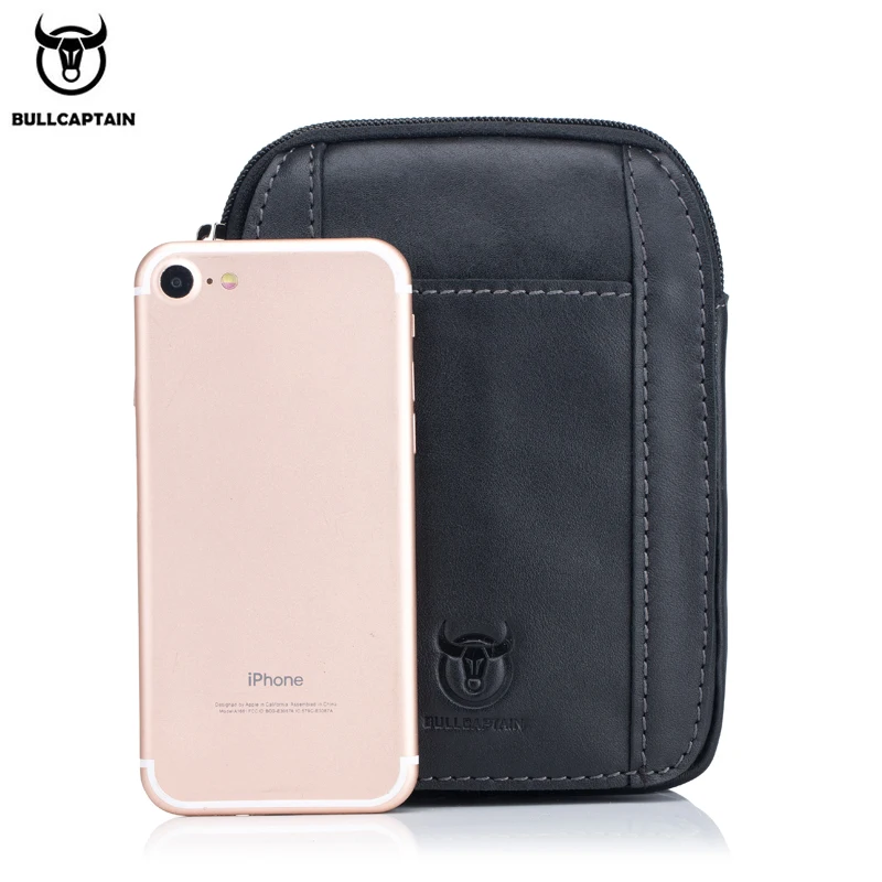 BULLCAPTAIN 2019 мужская сумка на пояс из натуральной кожи винтажная для мобильного