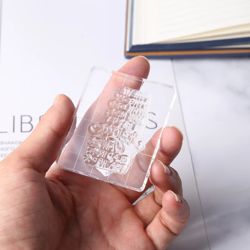 Акриловый блок 4 размера для прозрачного штампа клеющиеся резиновые штампы