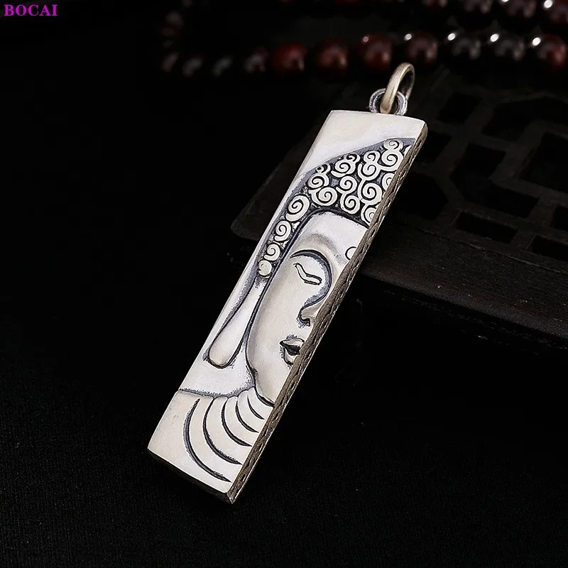 Подвеска BOCAI S999 из серебра 925 пробы статуя Будды сакамуни Будда чистый