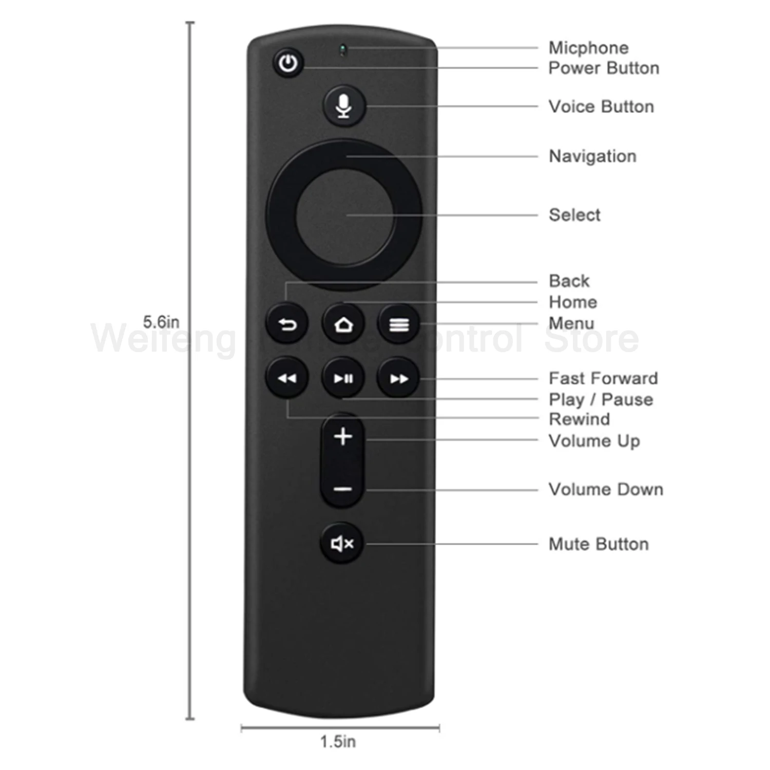 used original for amazon fire tv stick 4k remote control cv98lm pe59cv l5b83h pt346sk alexa voice tv free global shipping