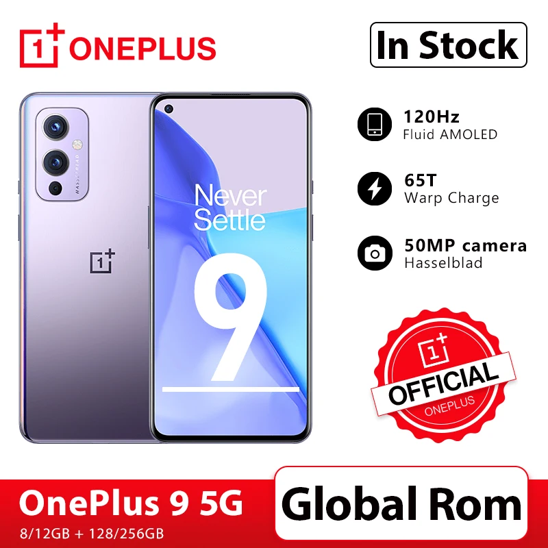 Смартфон OnePlus 9 с глобальной прошивкой Snapdragon 888 8 ГБ 128 6 5 дюйма 120 Гц жидкий AMOLED