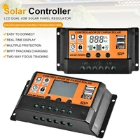 high quality 10a 100a solar charger controller automatic solar panel system usb lcd pwm battery regulator charging controller