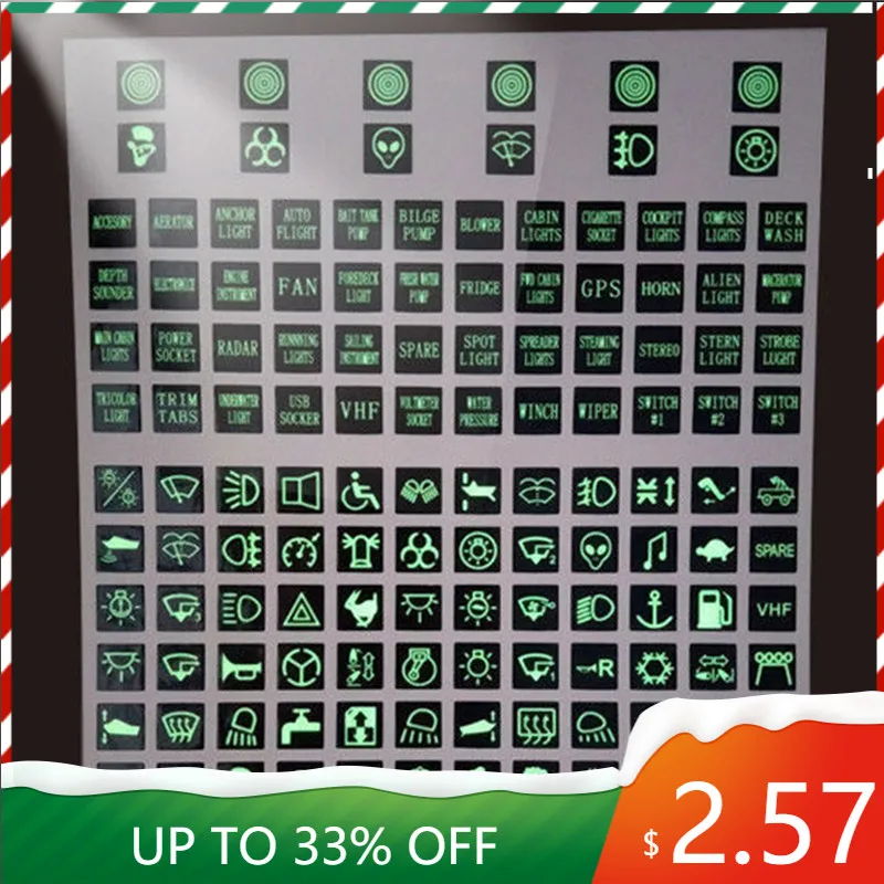 120 наклеек рокер метка переключателя наклейка схема панель светящаяся для