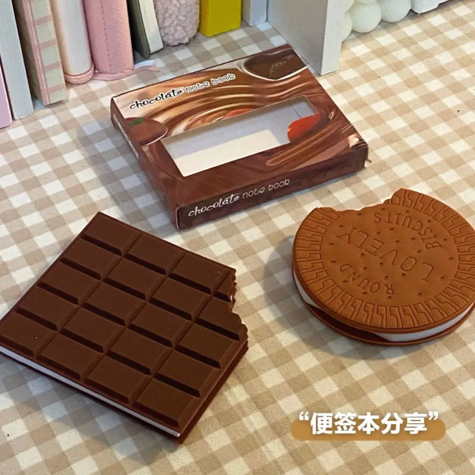 1pcs 80 Sheets Mini Memo Pads Cute Notebook Biscuit Chocolate Note Book Daily Tabs Office Decor School Korean Stationary | Канцтовары