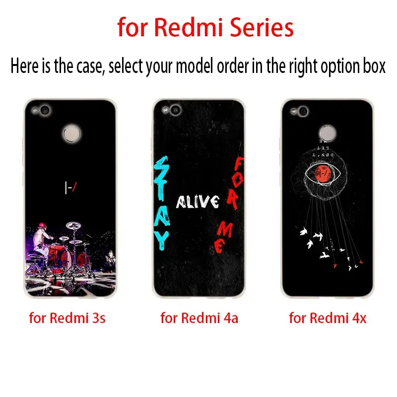 Мягкий чехол с логотипом Twenty One Pilots для Xiaomi Redmi Note 8 7 6 5 Pro 8a 6pro 6a s2 5a 4a 5plus y3 Funda Etui