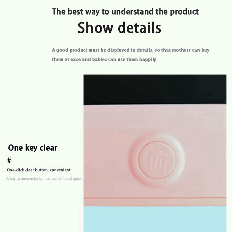 

1 Pcs 10In LCD Writing Tablet Electronic Writing Board & 1 Pcs 2.4G Wireless Remote Control with Keyboard
