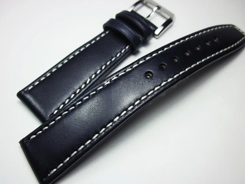 

Dark blue cowhide Watch Strap 20 21 22mm Handmade Men's Watch Band Genuine Leather personalise Watchbands replace for iwc series