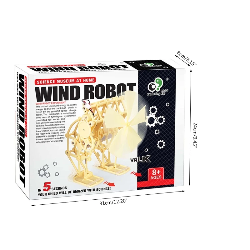 

Fast delivery Puzzle Walking Hot Sale Mechanical Beast Assembly Powerful Model Wind Powered Walker Kits Robot Toys Children Gift